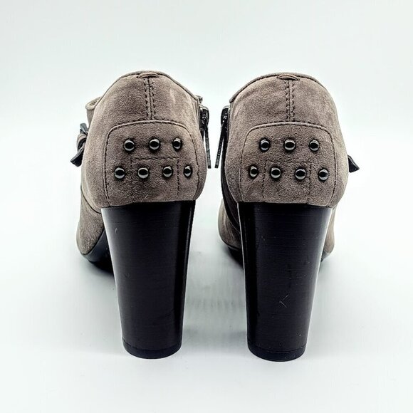 Tod's Italian Suede Leather Toe Studded Heel Boots - EU 35 - Picture 4 of 12